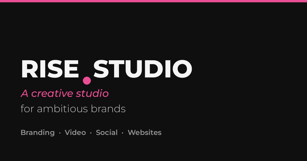 Rise Studio — A Creative Studio for Ambitious Brands